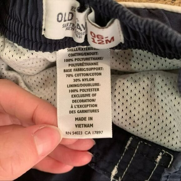 Old Navy baby boys retro rainbow striped swimsuit bottom trunks in navy - 6/12M - Picture 3 of 5